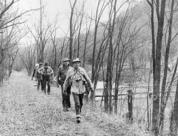 Supreme Court Justice William O. Douglas leds hike along the C&O Canal