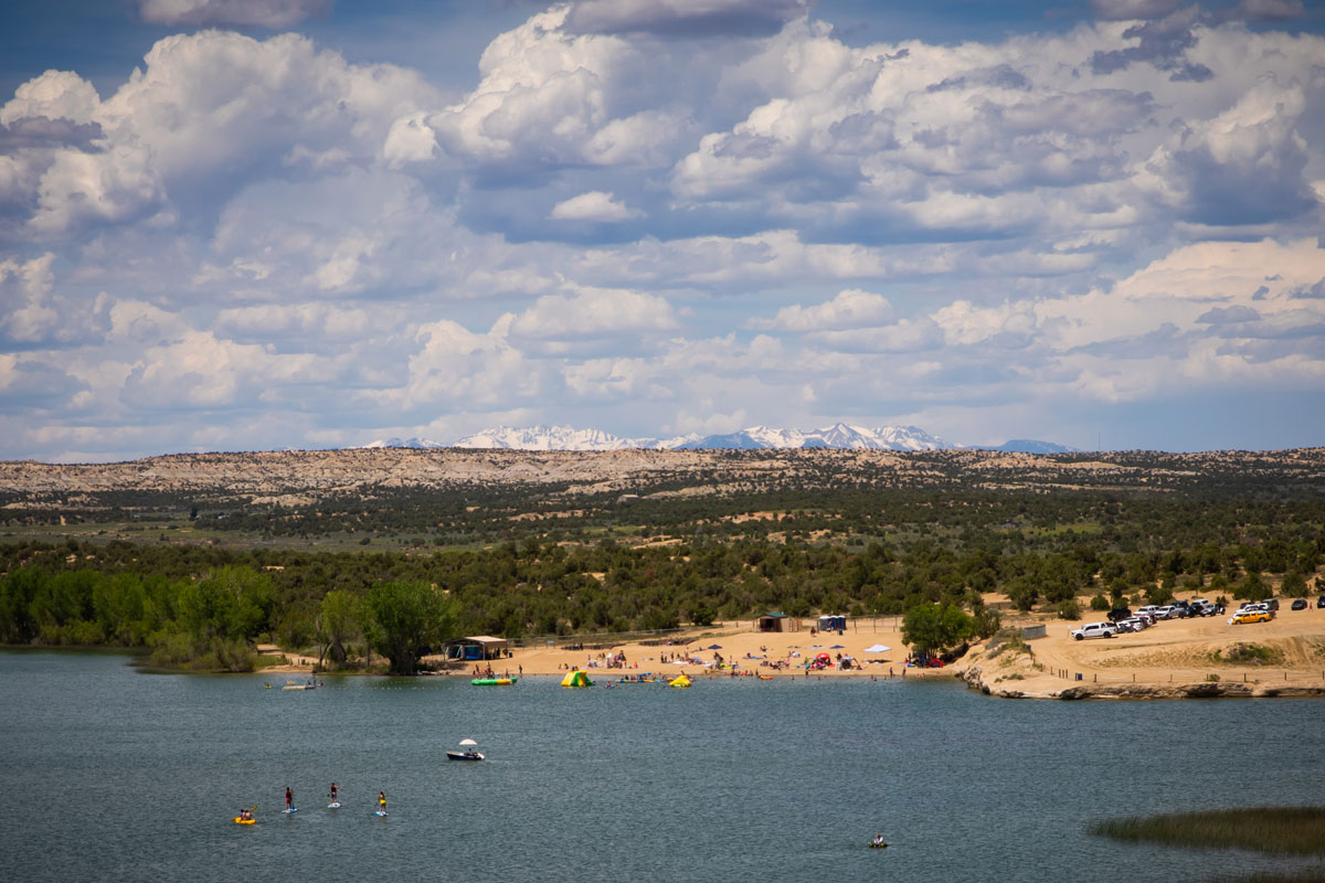 Lake Farmington, a popular swimming and boating spot. 