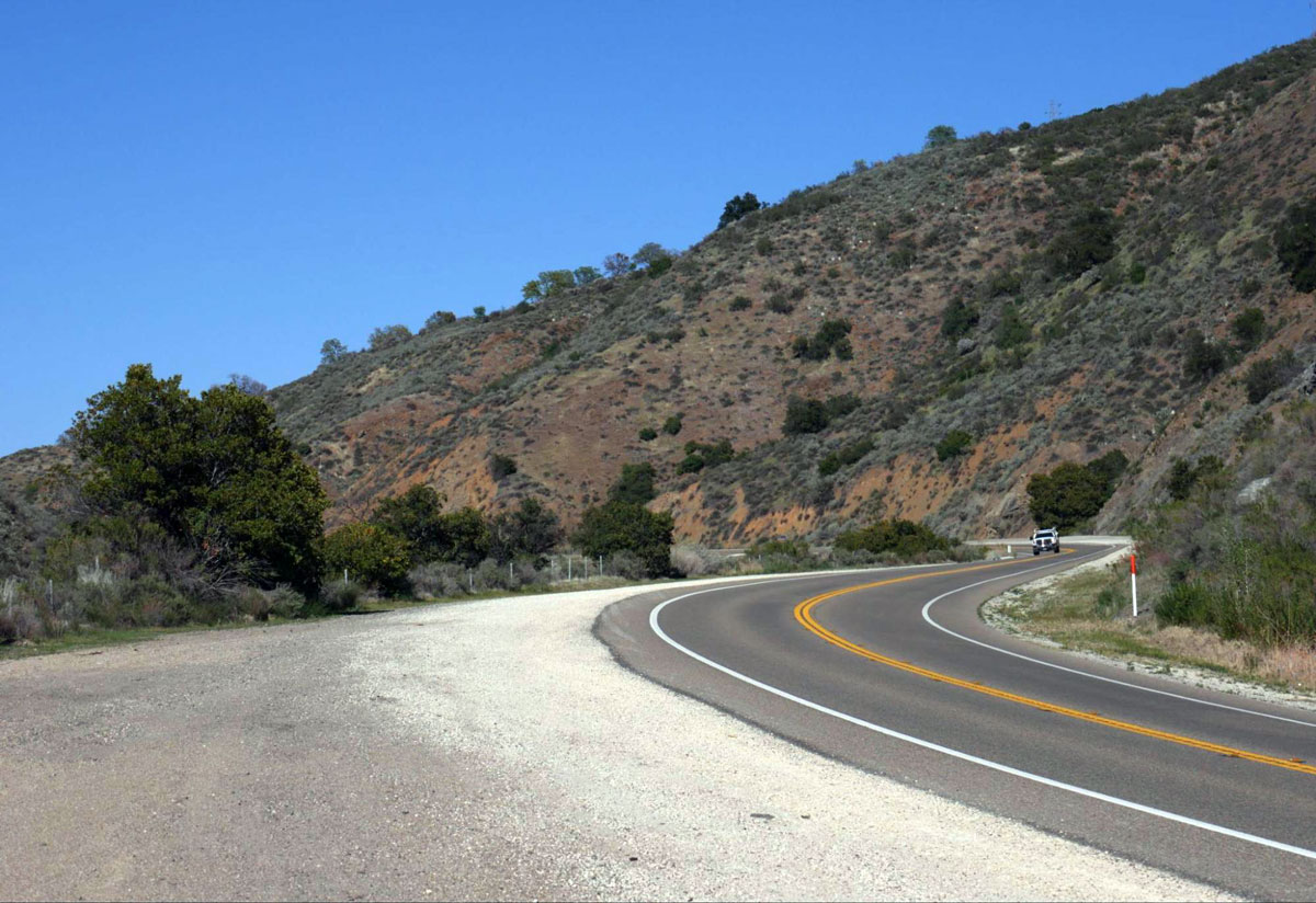 A segment of the proposed Highway 166 route