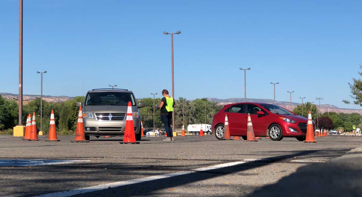 Public health authorities set up a testing site at the Mesa County fairgrounds in March.