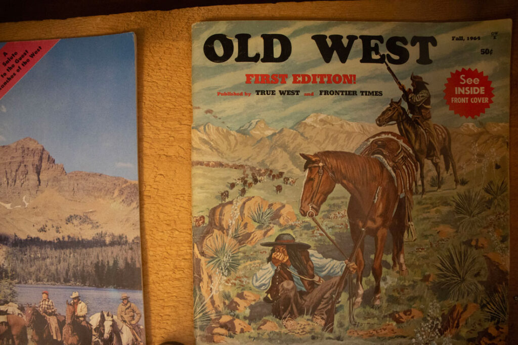 Western ephemera lines the walls and windows of the Dude Ranchers Association’s Heritage and Education Center in Cody, Wyoming.