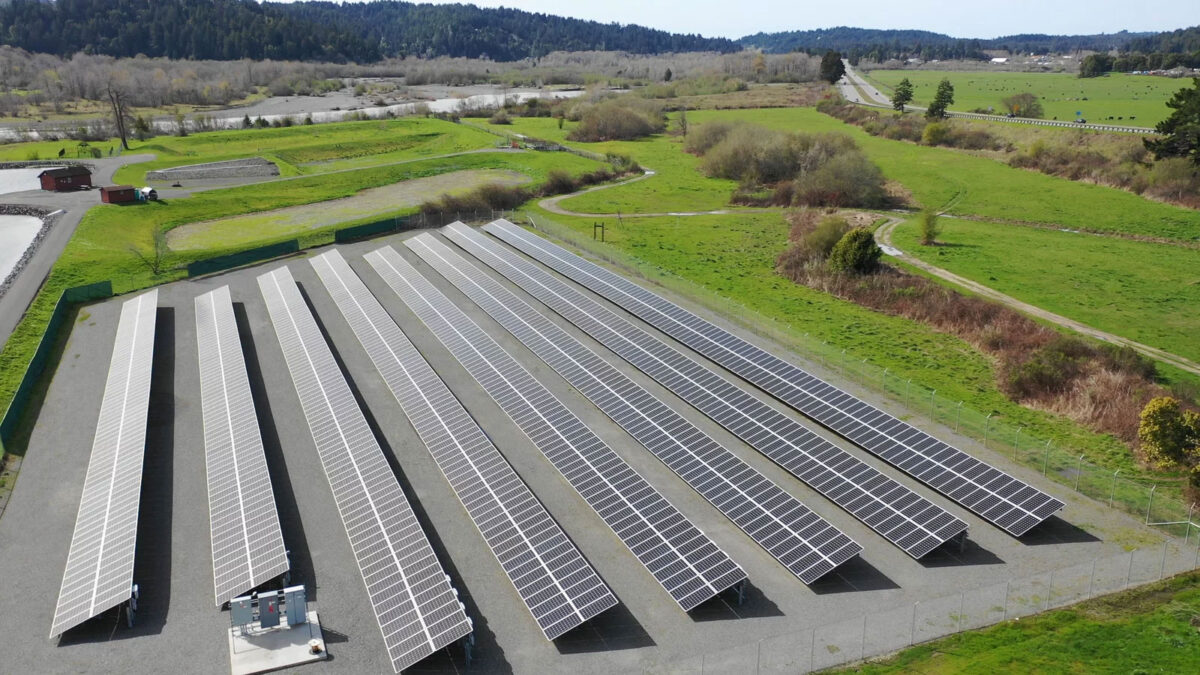 A solar microgrid on the Blue Lake Rancheria in northern California. Blue Lake Rancheria