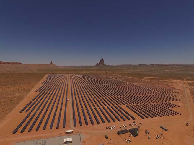 The Kayenta I and II solar farms on the Navajo Nation produce 56 megawatts, or enough power for about 36,000 homes