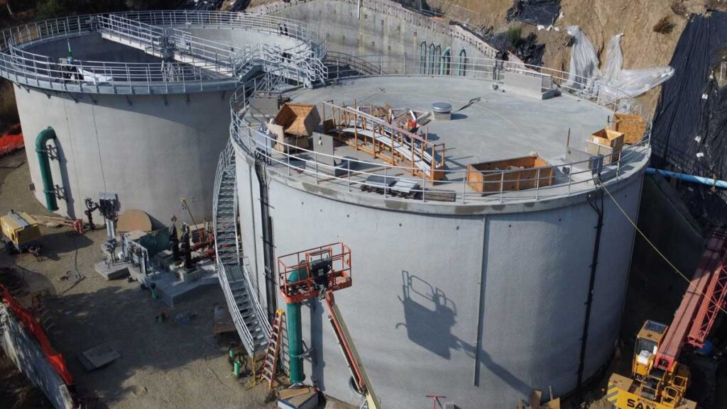 The Graham Hill water treatment plant undergoing improvements. City of Santa Cruz