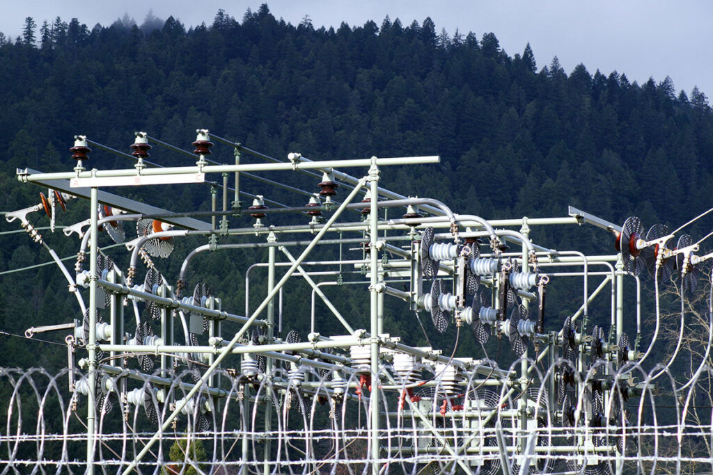 Electrical substation on the Hoopa Valley line