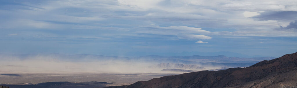 A dust storm near Interstate 10 in Riverside County, California. 