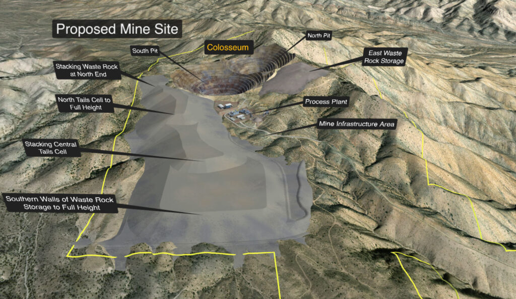 Rendering of proposed mine site at Colosseum. Dateline Resources